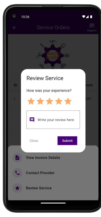 Job Completed screen